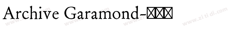 Archive Garamond字体转换
